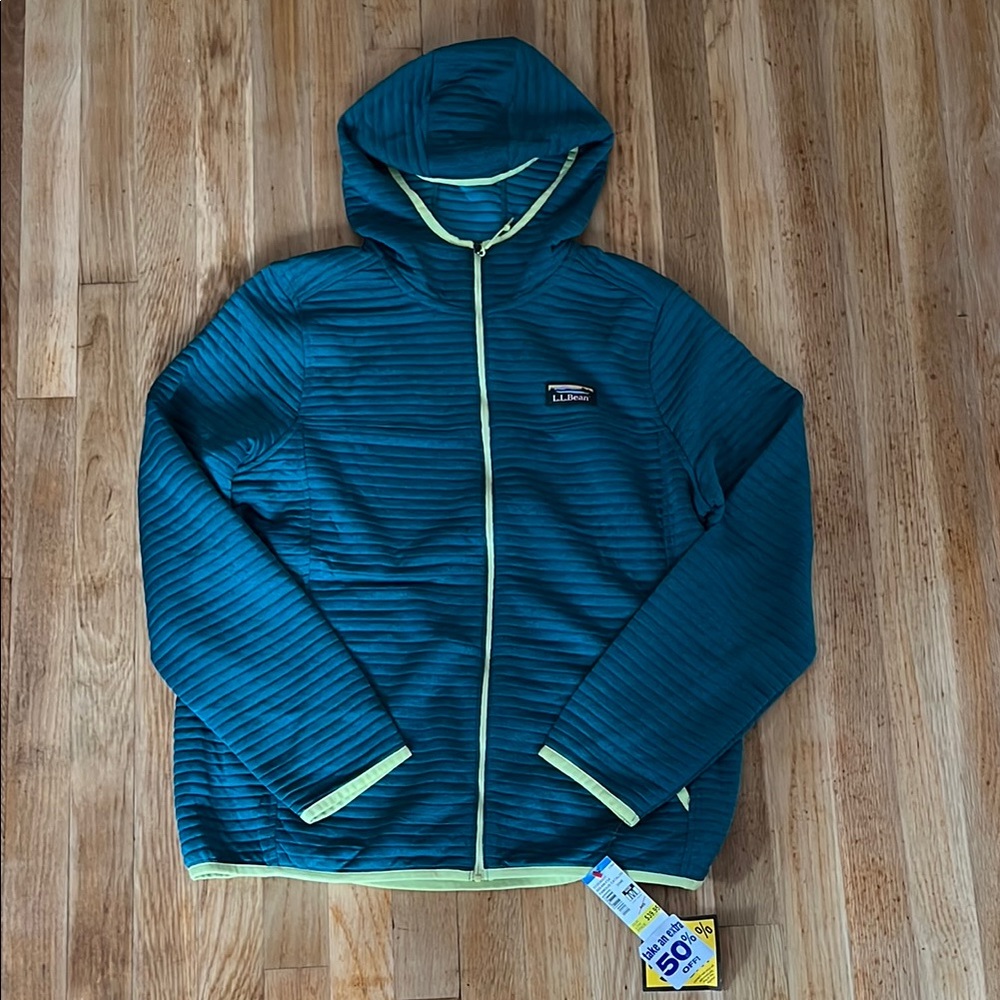 L.L. Bean Teal and Yellow Women's Jacket